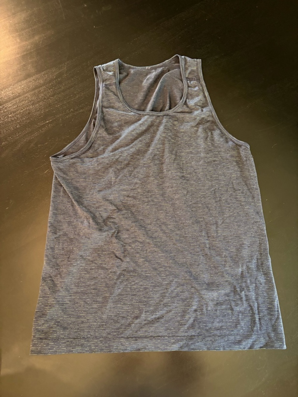 lululemon athletica Men's Heathered Navy Blue Tank Top